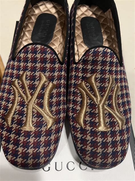 gucci yankes|gucci yankees loafers.